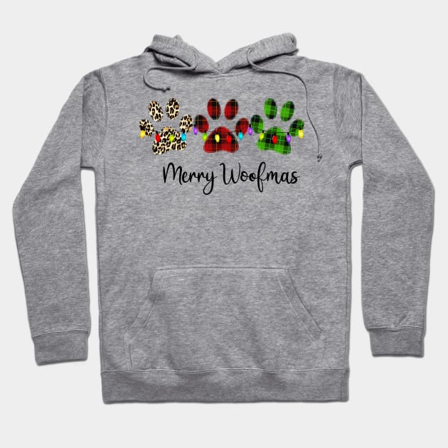 MERRY WOOFMAS CHRISTMAS Hoodie by JohnetteMcdonnell